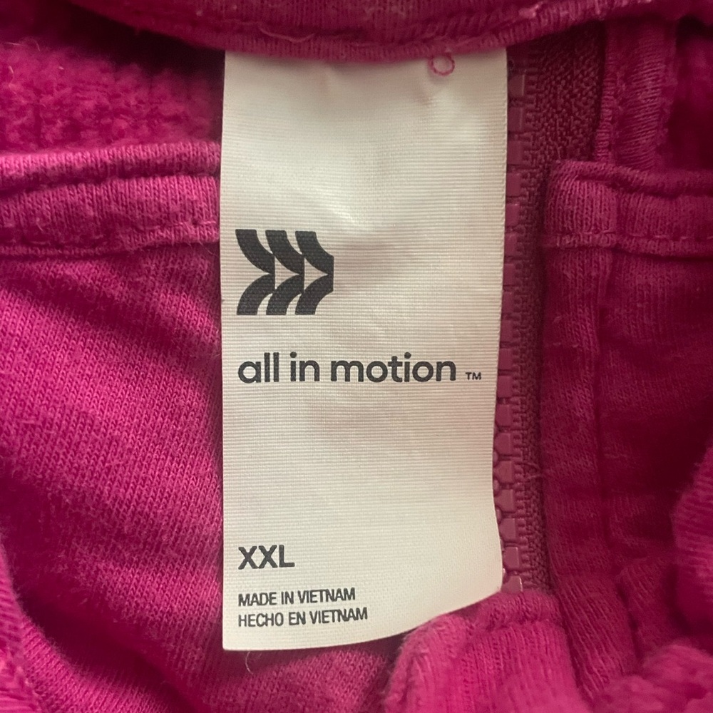 All in Motion Cropped Pink Hoodie XXL